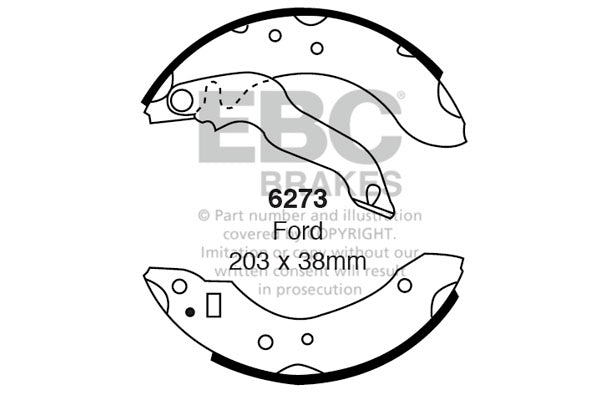 Ganasce freno EBC posteriori per Ford Escort Mk4
