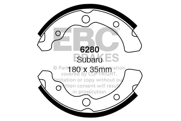 Ganasce freno EBC posteriori per Subaru Leone (Series 3) AC2