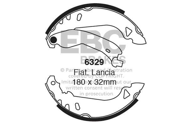 Ganasce freno EBC posteriori per Peugeot 306