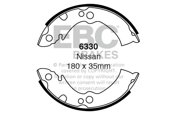 Ganasce freno EBC posteriori per Nissan Sunny N13