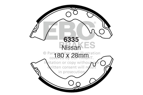 Ganasce freno EBC posteriori per Nissan Micra (K10)