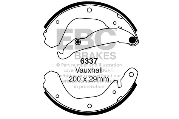Ganasce freno EBC posteriori per Opel Kadett