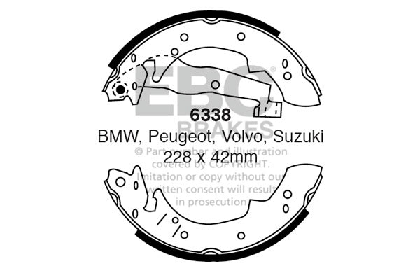 Ganasce freno EBC posteriori per BMW Serie 3 (E30) 316