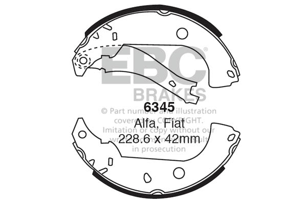 Ganasce freno EBC posteriori per Alfa Romeo 145