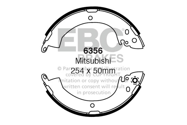 Ganasce freno EBC posteriori per Mitsubishi Shogun