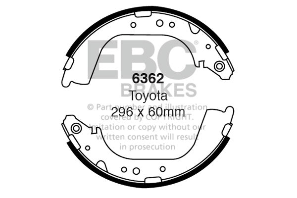 Ganasce freno EBC posteriori per Toyota Landcruiser HJ60