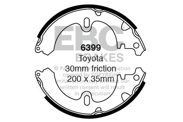 Ganasce freno EBC posteriori per Toyota Corolla CE100