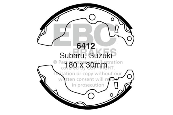 Ganasce freno EBC posteriori per Subaru Justy