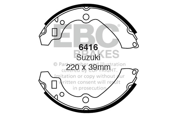 Ganasce freno EBC posteriori per Suzuki Jeep SJ413 Samurai