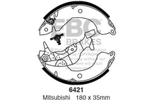 Ganasce freno EBC posteriori per Mitsubishi Colt