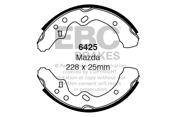 Ganasce freno EBC posteriori per Mazda 323