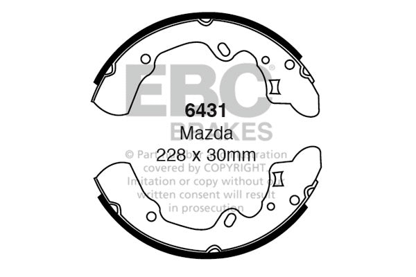 Ganasce freno EBC posteriori per Ford Probe