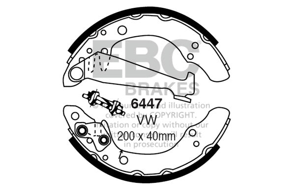 Ganasce freno EBC posteriori per Volkswagen Passat (B3)