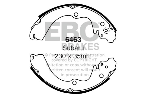 Ganasce freno EBC posteriori per Subaru Impreza