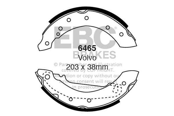 Ganasce freno EBC posteriori per Volvo 440