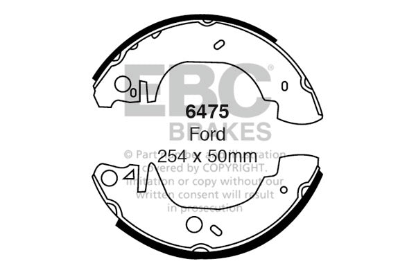 Ganasce freno EBC posteriori per Ford Tourneo