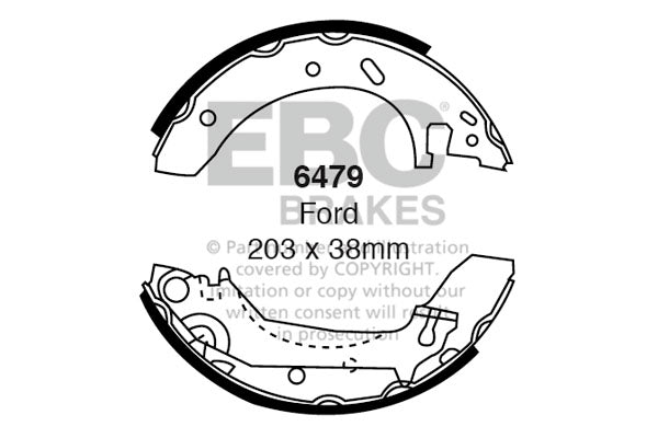 Ganasce freno EBC posteriori per Ford Mondeo Mk2