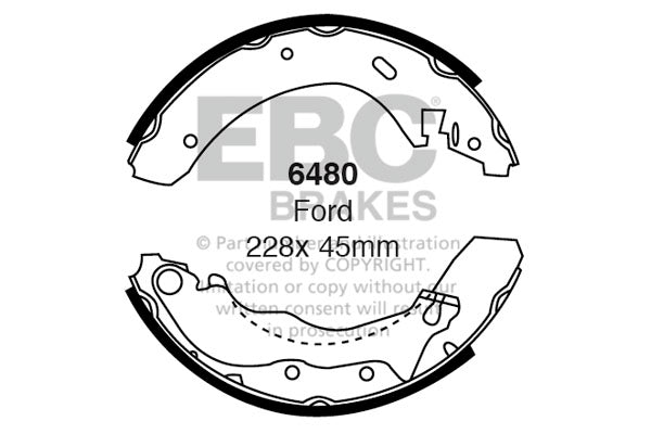 Ganasce freno EBC posteriori per Ford Mondeo Mk1