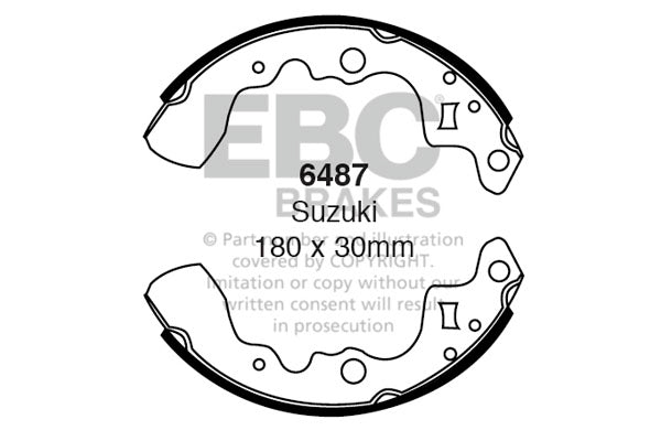 Ganasce freno EBC posteriori per Subaru Justy