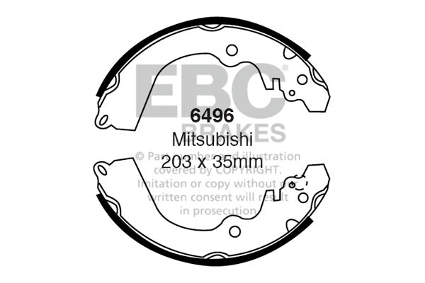 Ganasce freno EBC posteriori per Mitsubishi Carisma