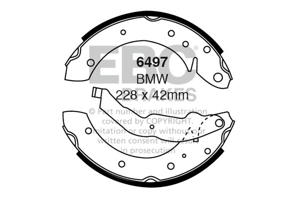 Ganasce freno EBC posteriori per BMW Serie 3 (E36) 318
