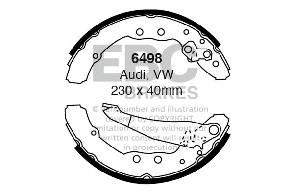 Ganasce freno EBC posteriori per Volkswagen Golf Mk3