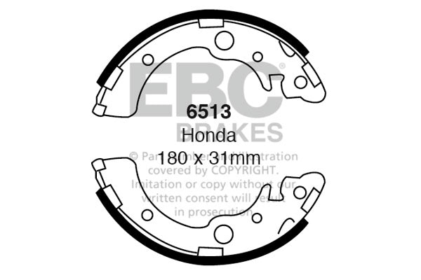 Ganasce freno EBC posteriori per Honda Civic (5ª generazione) EG3
