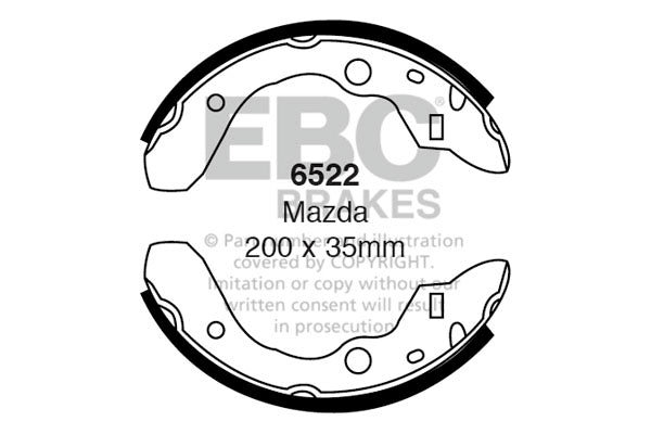 Ganasce freno EBC posteriori per Mazda 323