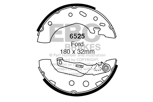 Ganasce freno EBC posteriori per Ford Escort Mk6