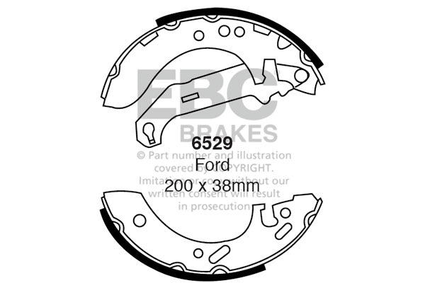 Ganasce freno EBC posteriori per Ford Escort Mk6