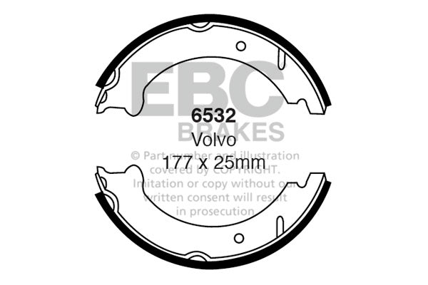 Ganasce freno EBC posteriori per Volvo V70 XC