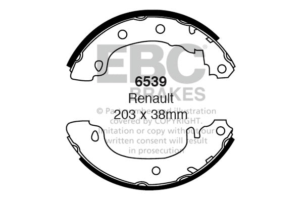 Ganasce freno EBC posteriori per Renault Megane Mk1