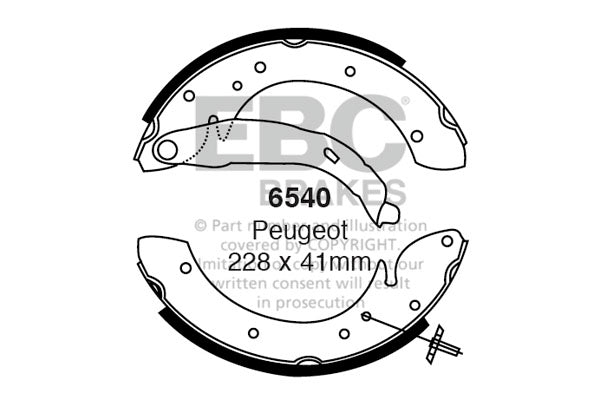 Ganasce freno EBC posteriori per Citroen Xsara Picasso