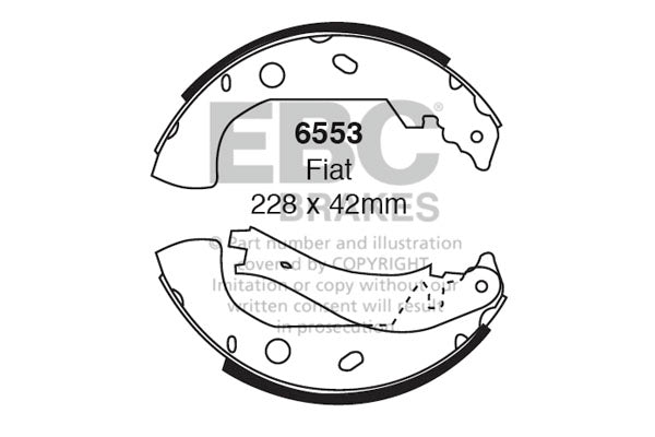 Ganasce freno EBC posteriori per Fiat Multipla