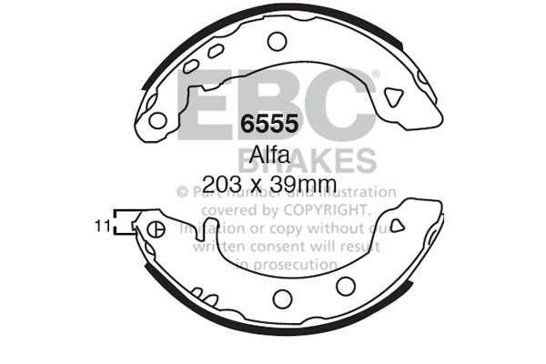 Ganasce freno EBC posteriori per Alfa Romeo 33