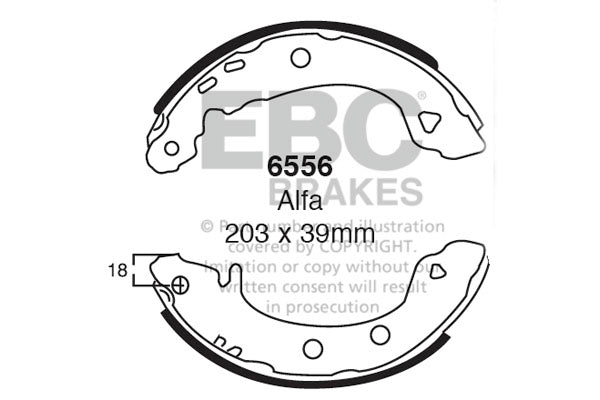 Ganasce freno EBC posteriori per Alfa Romeo 33 IE