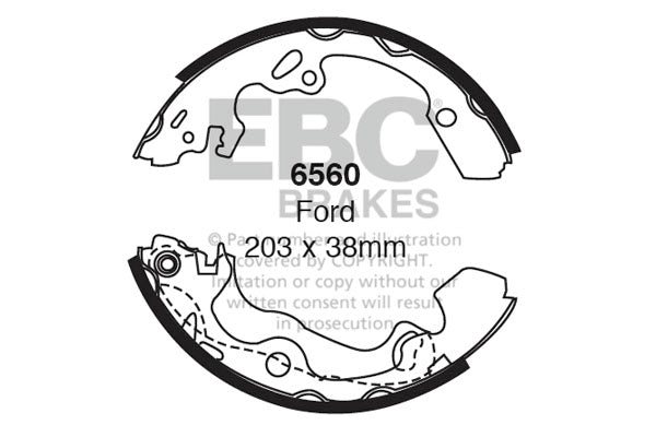 Ganasce freno EBC posteriori per Ford Focus Mk1