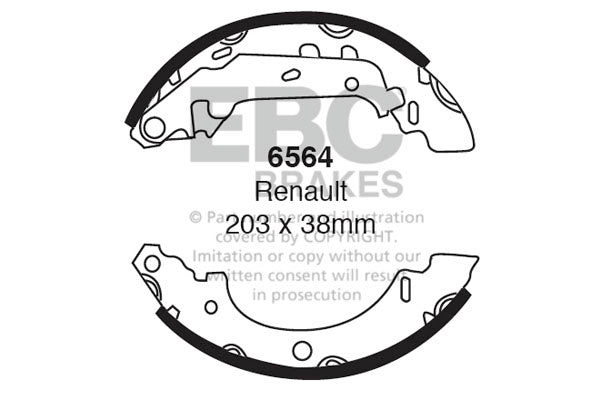 Ganasce freno EBC posteriori per Renault Kangoo