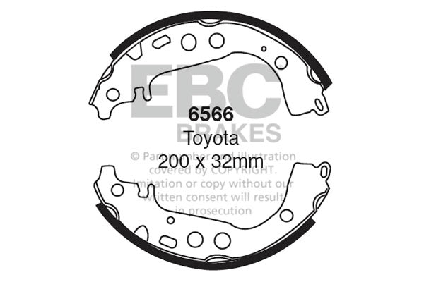 Ganasce freno EBC posteriori per Toyota Yaris Verso