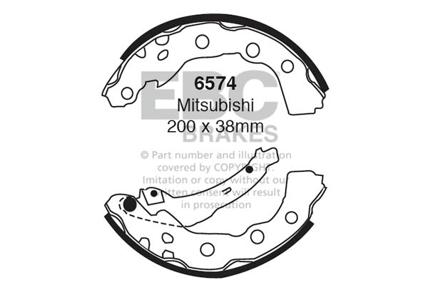 Ganasce freno EBC posteriori per Mitsubishi Spacestar