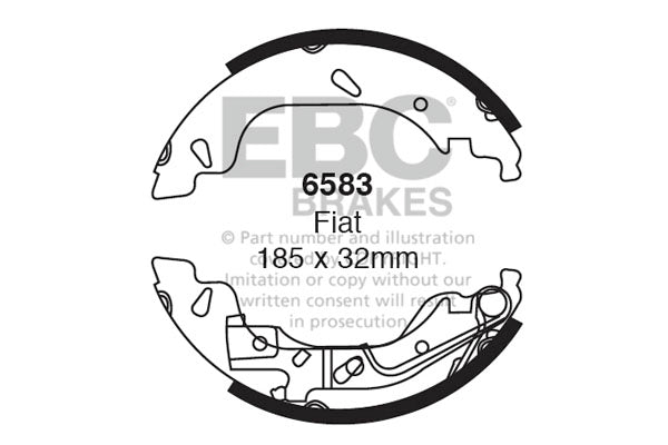 Ganasce freno EBC posteriori per Fiat Punto