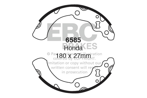 Ganasce freno EBC posteriori per Honda Logo
