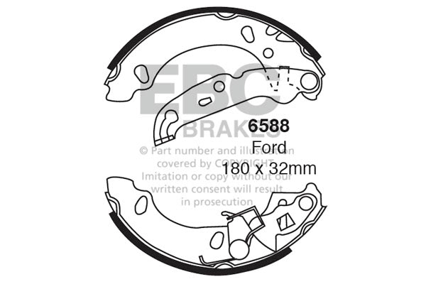 Ganasce freno EBC posteriori per Ford Fiesta Mk5