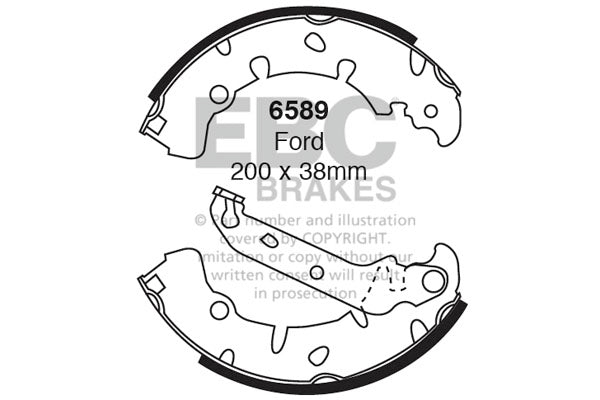 Ganasce freno EBC posteriori per Ford Ka