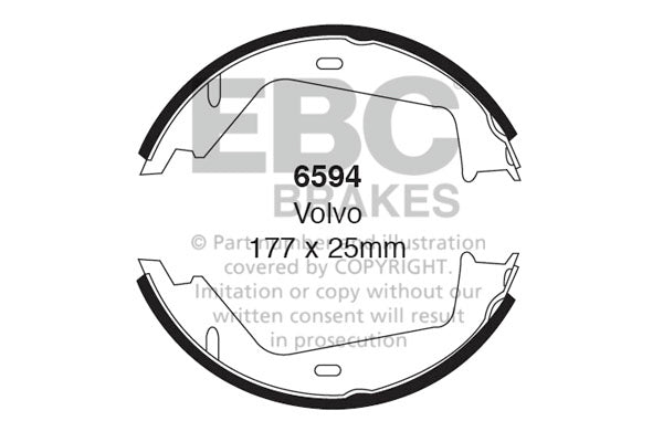 Ganasce freno EBC posteriori per Volvo S80 Mk1