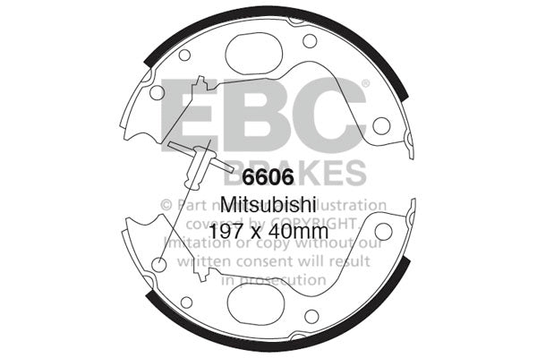 Ganasce freno EBC posteriori per Mitsubishi Challenger