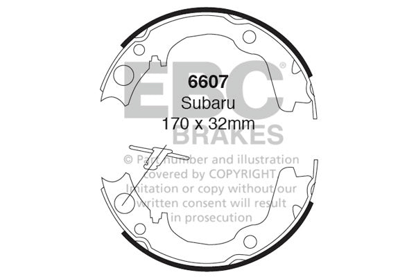Ganasce freno EBC posteriori per Subaru Legacy