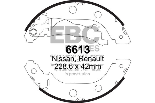Ganasce freno EBC posteriori per Renault Kangoo