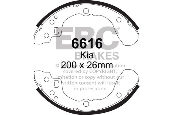 Ganasce freno EBC posteriori per Kia Rio (DC)