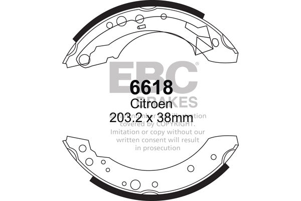 Ganasce freno EBC posteriori per Citroen C3 Mk1